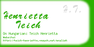 henrietta teich business card